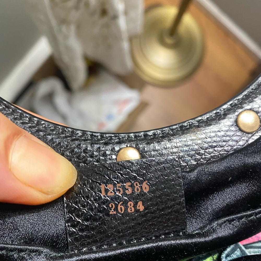 GUCCI  black beaded Handle Bamboo evening bag - Picture 9 of 9